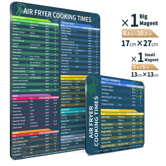 MASTERCHEF - Air Fryer Magnetic Cheat Sheet Set