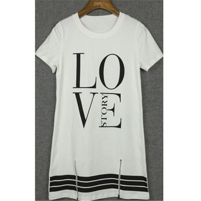 Women Short Sleeve Casual T-Shirt Dress