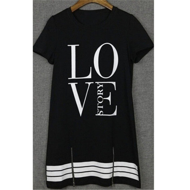 Women Short Sleeve Casual T-Shirt Dress