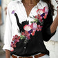 Women's long-sleeved floral casual dress Shirt